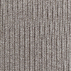Strickstoff Rippenstrick Classic Look - graubraun