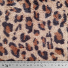 RESTSTCK 31 cm Fellimitat Plsch Leopardenmuster Animal Print flauschig weich, braun schwarz camel