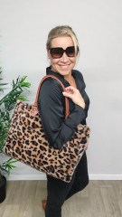 RESTSTCK 31 cm Fellimitat Plsch Leopardenmuster Animal Print flauschig weich, braun schwarz camel