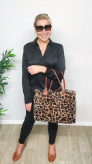 RESTSTCK 31 cm Fellimitat Plsch Leopardenmuster Animal Print flauschig weich, braun schwarz camel