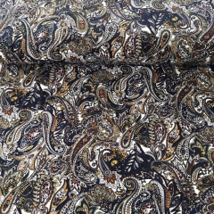 Jerseystoff Punto di Roma Paisleymuster, dunkelblau