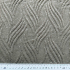 Fellimitat Fake Fur Plsch gemustert 3D grafisches Muster, khakigrn