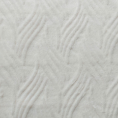 Fellimitat Fake Fur Plsch gemustert 3D grafisches Muster, cremewei