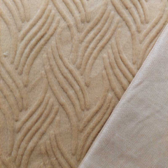 Fellimitat Fake Fur Plsch gemustert 3D grafisches Muster, camel