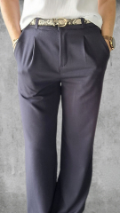 Hosenstoff 2-Way Stretch Wool Touch, dunkelblau