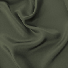 Silky Viskose Rayon Webware uni, armygrn, aus LENZING™ ECOVERO™ Viscosefasern