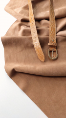 elastisches Wildleder Imitat Fake Suede, camel