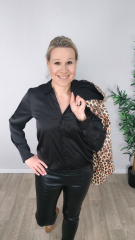Aqua Protect Regenmantelstoff Leopardenmuster Animal Print, schwarz beige