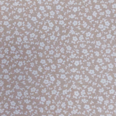 Baumwollstoff Streublmchen, wei hellbeige