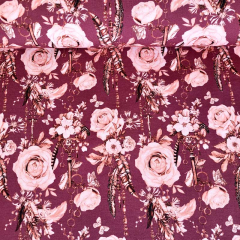 Jersey Rosen Traumfnger Digitaldruck, rosa bordeaux