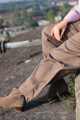 Lyocell Twillstoff uni, matt braun (schlamm)