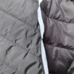 Steppstoff Streifen wattiert matt, armygreen