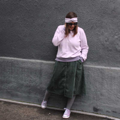 Breitcord Stoff uni, Havanna Braun