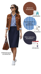 Breitcord Stoff uni, Havanna Braun