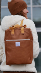 Feincord Stoff Babycord uni, Havanna Braun