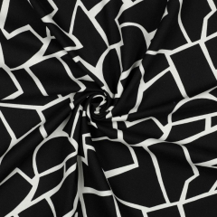 Canvas Stoff Black & White abstrakte Formen, wei schwarz