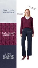 Strickstoff Zopfmuster Meterware, bordeaux