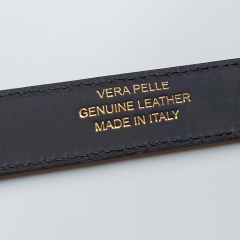 Ledergrtel Damen - Gr. 95 - gold Schnalle - schwarz