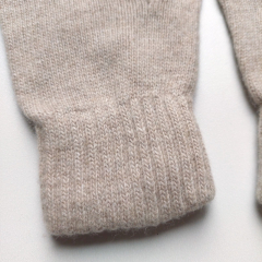 Handschuhe aus Kaschmirmix Strickstoff Fingerhandschuhe - hellbeige - made in Italy