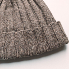 Mtze aus Kaschmirmix Strickstoff- soft brown- made in Italy