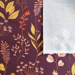 Dekostoff Blumen Blmchen Leinen Optik,altrosa orange bordeaux