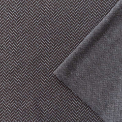 Jacquard Jerseystoff Fischgrtmuster, rauchblau schwarz