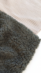 Teddyfleece Teddyfell aus Baumwolle, armygrn