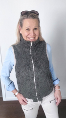 Teddyfleece Teddyfell aus Baumwolle, armygrn