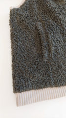 Teddyfleece Teddyfell aus Baumwolle, armygrn