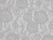 RESTSTÜCK 100 cm elastische Spitze Rosen, grau
