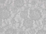 RESTSTCK 100 cm elastische Spitze Rosen, grau
