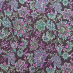 Viskose Mix leichte Webware Blumen Blusenstoff, rosa dunkelbraun