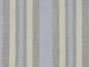 RESTSTCK 90 cm Leinen Viskose Stoff Streifen lngs, hellblau taupe cremewei