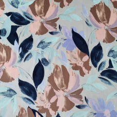 Viskose Stoff Blumen Blusenstoff, lila aprikot beige