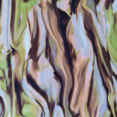 Blusenstoff Satin Velvet Farbverlauf, limegreen hellblau braun