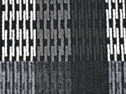 RESTSTCK 48 cm Strickstoff mit Struktur Mantelstoff wollige Haptik, schwarz grau