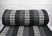 RESTSTCK 48 cm Strickstoff mit Struktur Mantelstoff wollige Haptik, schwarz grau