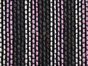 Boucle Stoff Streifen Mantelstoff, braun ecrue altrosa