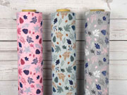 Dekostoff Bltter, rosa