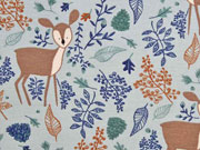Dekostoff Rehe Bltter, dusty mint