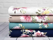 RESTSTCK 62 cm Viskose Blumen Dahlien, dunkelbeige