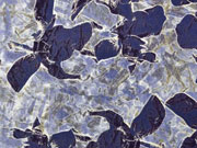 Viskosejersey abstraktes Blumenmuster, jeansblau
