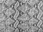 Lederimitat Schlangemuster mit Struktur, grau ecrue