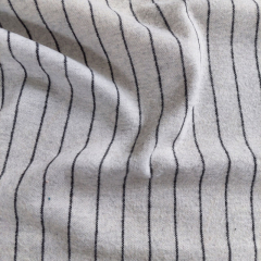 Jersey Stoff Heavy Stretchjersey Nadelstreifen, schwarz ecrue