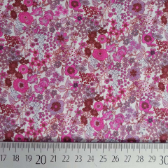 Baumwollstoff kleine Blumen Blmchen Silky Cotton, flieder bordeaux pink wei