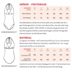 Papierschnittmuster FRAU SONIA Badeanzug Schnittreif