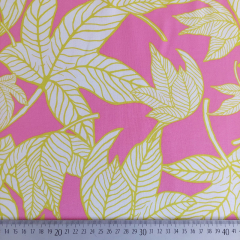 Sweatstoff French Terry Blttermuster, gelbgrn pink