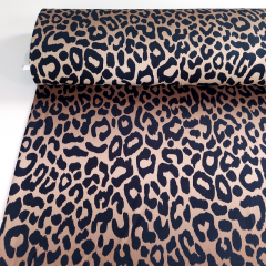 Sweatstoff French Terry Leomuster Farbverlauf Streifen, schwarz beige braun