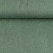 Musselin Stoff Double Gauze uni, dunkelgrn