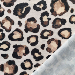 Canvas Stoff Baumwollstoff Leoparden Muster, schwarz ecrue